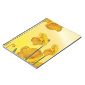 Gelbe Narzisse Vintage affodile Retro Notizblock (Linke Seite)