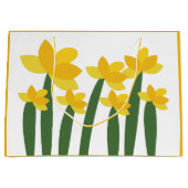 Gelbe Narzissen-Blumen Große Geschenktüte (Vorderseite)