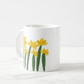 Gelbe Narzissen-Blumen Kaffeetasse (Vorderseite Links)