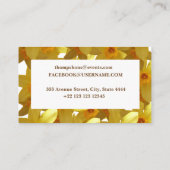 Gelbe Narzissen-elegante Visitenkarten Visitenkarte (Rückseite)