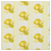 Gelbe Narzissen-gelbe Streifen-Blumenmuster Stoff (Muster)