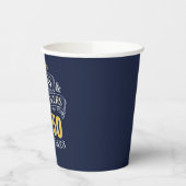 Gelbe Navy-Cheers und Biere jeden Alters Geburtsta Pappbecher (Links)