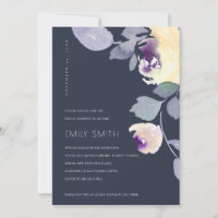 GELBE NAVY LILAC FLORAL BRAUTPARTY EINLADEN
