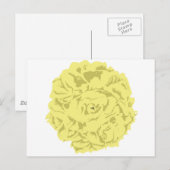 Gelbe Nelke-Blume Postkarte (Vorne/Hinten)