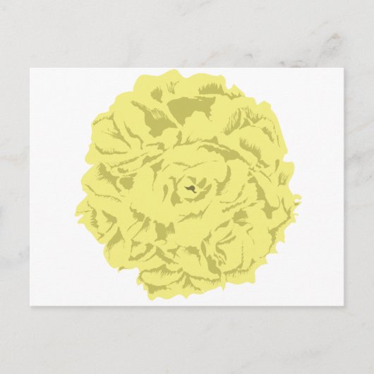 Gelbe Nelke-Blume Postkarte (Vorderseite)