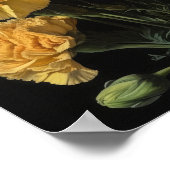 Gelbe Nelken Blume Art Print Poster (Ecke)