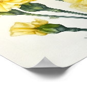 Gelbe Nelken Blume Art Print Poster (Ecke)