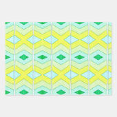 Gelbe Niedliche moderne tropische Boho-Blätter Geschenkpapier Set (Vorderseite 3)