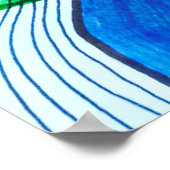 Gelbe Niedliche moderne tropische Boho-Blätter Poster (Ecke)