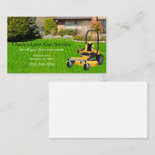 Gelbe Null-Dreh-Maus Visitenkarte (Vorne/Hinten)