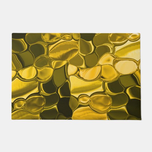 Gelbe oder goldene Farbstücke sehen aus wie golden Fußmatte (Vorderseite)