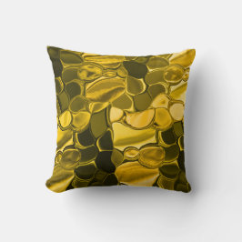 Gelbe oder goldene Farbstücke sehen aus wie golden Kissen