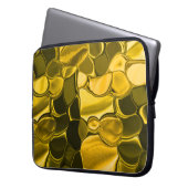 Gelbe oder goldene Farbstücke sehen aus wie golden Laptopschutzhülle (Vorderseite Links)