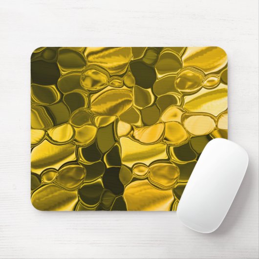 Gelbe oder goldene Farbstücke sehen aus wie golden Mousepad (Mit Mouse)