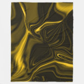 Gelbe oder goldene Kurven auf einem braunen Bild Fleecedecke (Vorderseite)