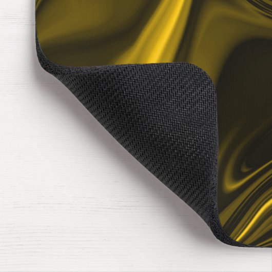 Gelbe oder goldene Kurven auf einem braunen Bild Mousepad (Ecke)