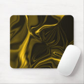 Gelbe oder goldene Kurven auf einem braunen Bild Mousepad (Mit Mouse)