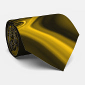 Gelbe oder goldene Kurven in braunem Bild Krawatte (Gerollt)