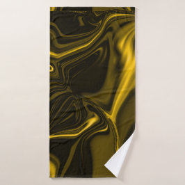 Gelbe oder goldgelbe Kurven Badhandtuch Set