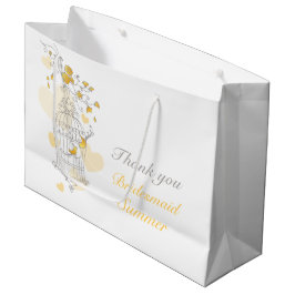 Gelbe, offene Vogelkäfig-Gastgeschenk Hochzeit Große Geschenktüte