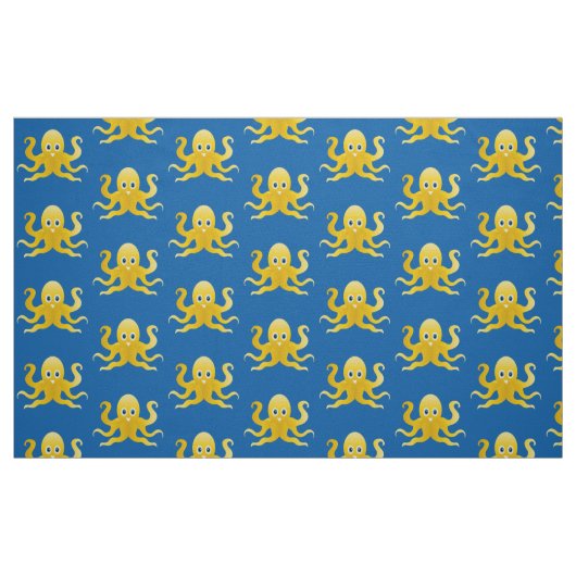 Gelbe Oktopie Stoff (Fat Quarter (45,7 x 55,9 cm))