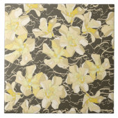 Gelbe Oleander-Blume Fliese (Vorderseite)