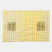 Gelbe Oma-Mahlzeiten werden zu Erinnerungen Geschirrtuch (Horizontal)