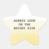 Gelbe Ombre Helle Side Stern-Aufkleber (Vorderseite)