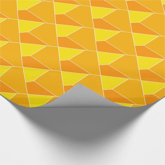 Gelbe optische Täuschung Geschenkpapier (Ecke)