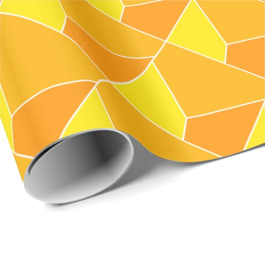 Gelbe optische Täuschung Geschenkpapier (Rolleneckpunkt)