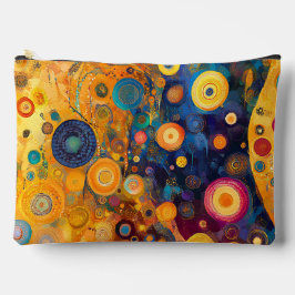 GELBE ORANGE BLAU LILA ABSTRAKTE FORMEN ZUBEHÖRTASCHE