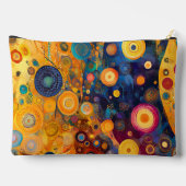 GELBE ORANGE BLAU LILA ABSTRAKTE FORMEN ZUBEHÖRTASCHE (Rückseite)