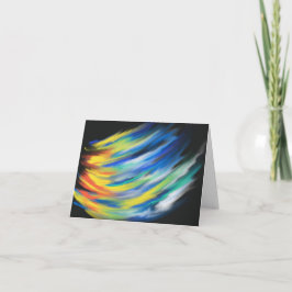 Gelbe Orange Blaue Flame Moderne Christliche Kunst Karte