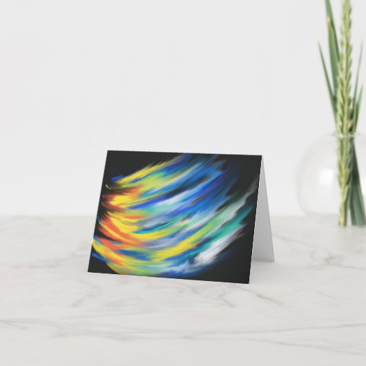 Gelbe Orange Blaue Flame Moderne Christliche Kunst Karte (Vorderseite)