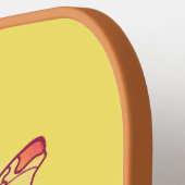 Gelbe Orange Butterfly Luna Moth Girl Name Pickleball Schläger (Linke Seite)