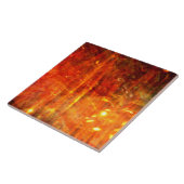 Gelbe Orange Flammen Abstrakte Kunst Fliese (Seite)