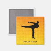 Gelbe Orange Martial Arts Magnet (Vorderseite/Rückseite)
