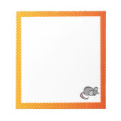 Gelbe Orange Maus Notizblock (Vorderseite)