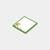 Gelbe Orange Orchideenblume Post-It Notes Klebezettel (angewinkelt)