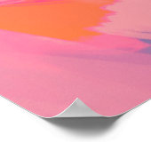 Gelbe Orange Pink Bright Farbige Abstrakte Kunst Poster (Ecke)