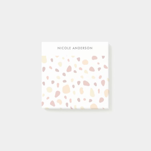 Gelbe Orange Terracotta Personalisiert Post-it Klebezettel (Vorderseite)