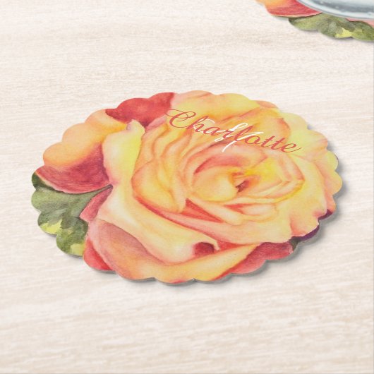 Gelbe Orange Untersetzer (angewinkelt)