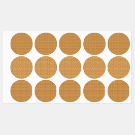 Gelbe, orangefarbene und braune Packpapiere Etiketten