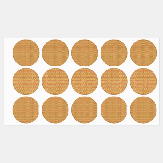 Gelbe, orangefarbene und braune Packpapiere Etiketten (Blatt)