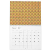 Gelbe, orangefarbene und braune Packpapiere Kalender (Feb 2027)
