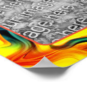 Gelbe orangefarbene Wirbel kreieren Ihr eigenes Fo Poster (Ecke)