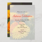 Gelbe Orangen Einladung (Vorne/Hinten)