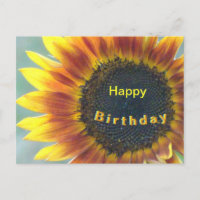 Gelbe Orangenblume Happy Birthday Postcard
