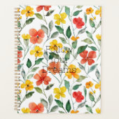 Gelbe Orangenblumen Planer (Vorderseite)