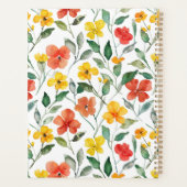 Gelbe Orangenblumen Planer (Rückseite)